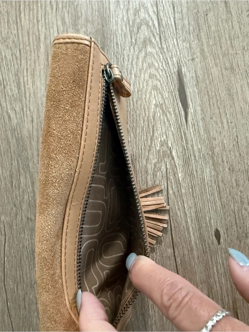 Spikes & Sparrow Tan Leather Tassel Wallet, NWT